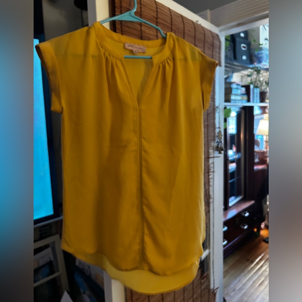 Philosophy Bright Yellow Blouse